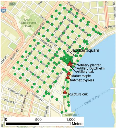 jackson square map new orleans.